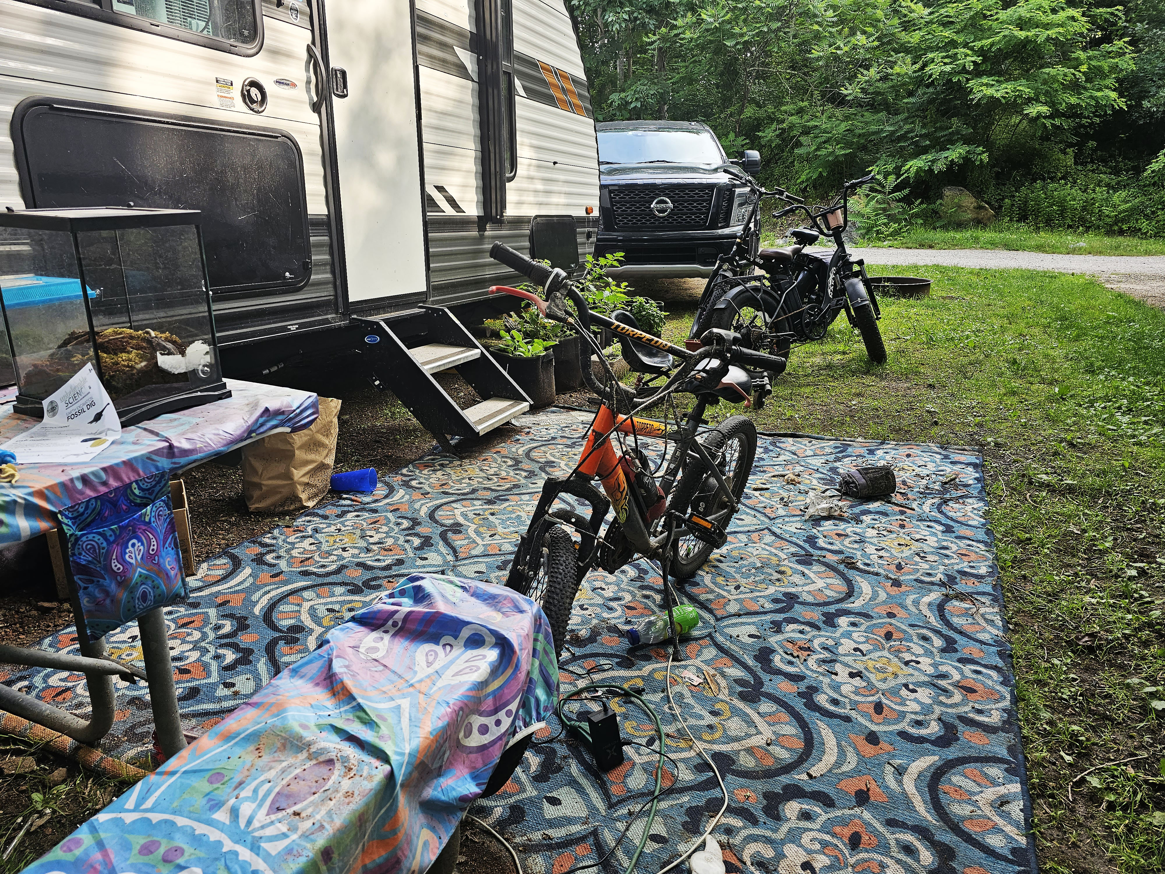 MA middleboro koa campsite outside bikes